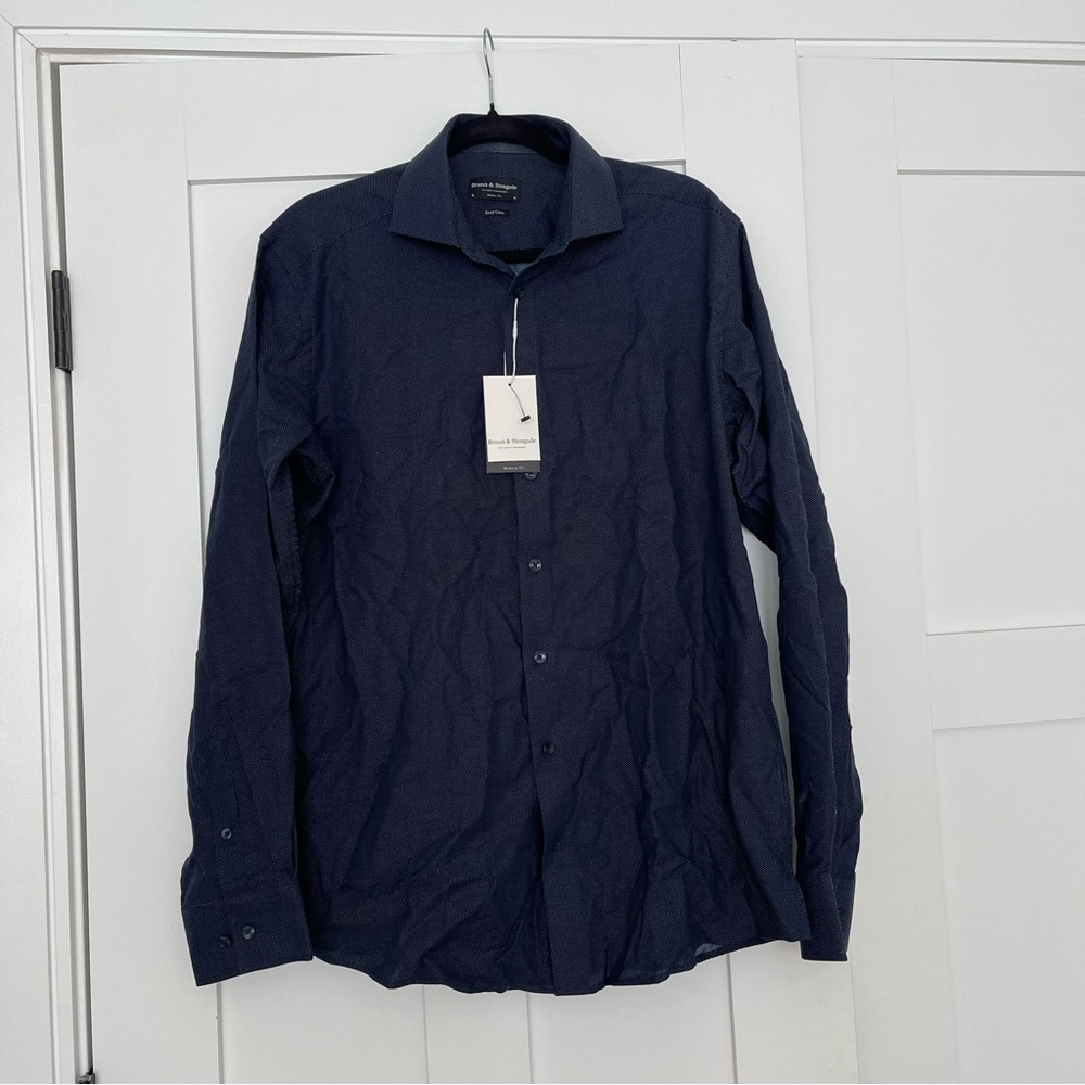 Bruun & Stengade button up collared dress shirt